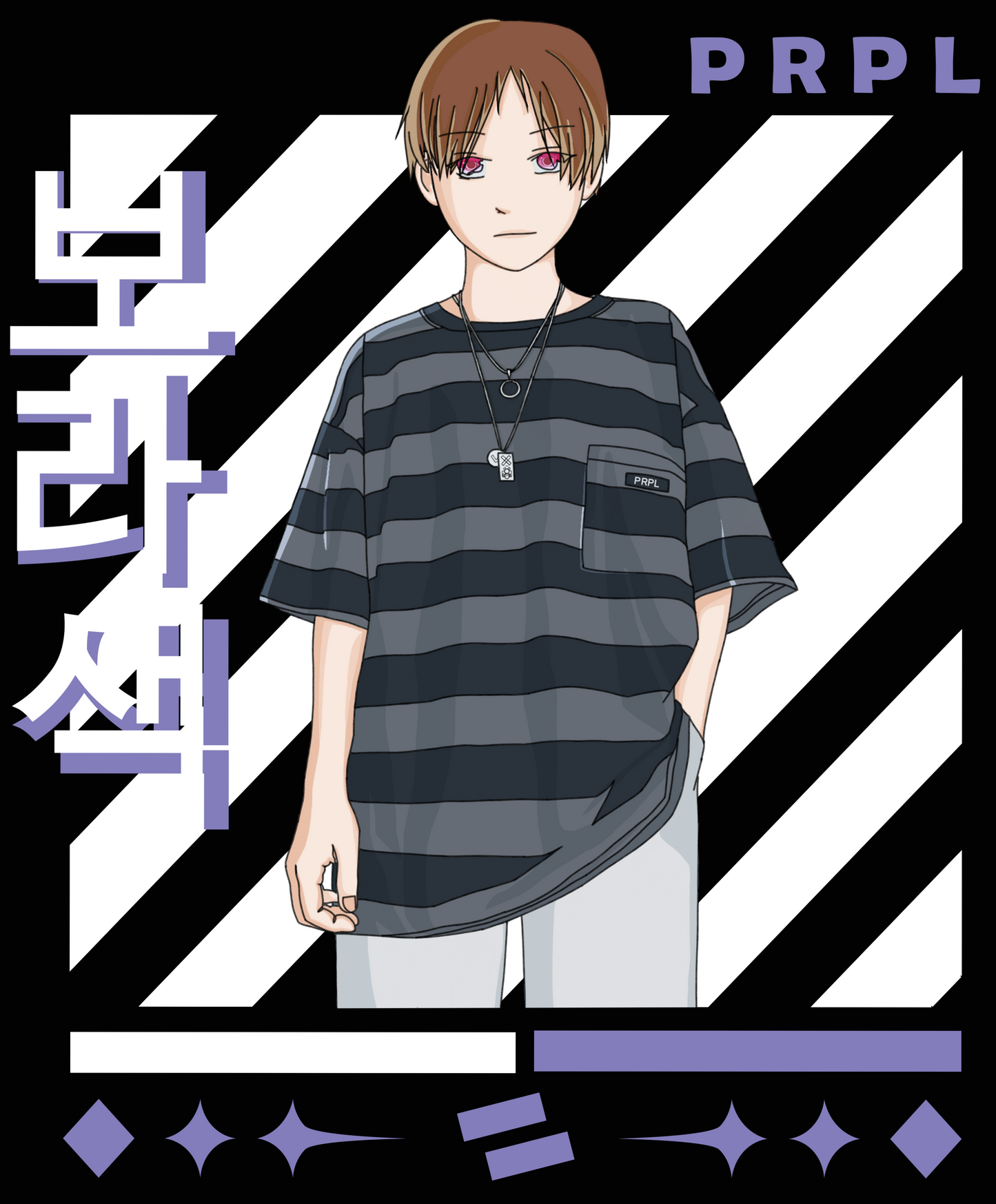 Tee-shirt oversize manga dark