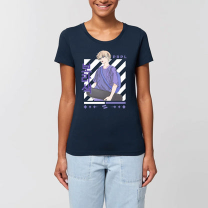 Tee-shirt bleu femme