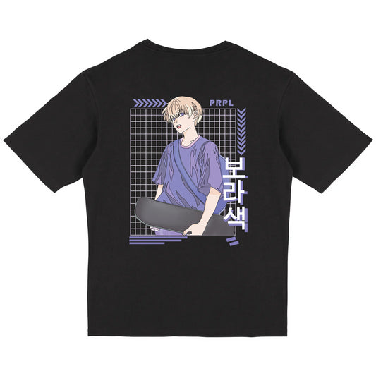 Tee-shirt oversize skate noir